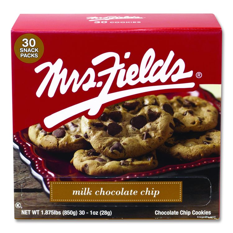 Milk Chocolate Chip Cookies, 1 oz, Individually Wrapped Pack, 30/Carton