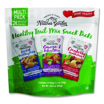 Healthy Trail Mix Snack Packs, 1.2 oz Pouch, 24 Pouches/Carton