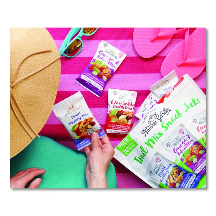 Healthy Trail Mix Snack Packs, 1.2 oz Pouch, 24 Pouches/Carton