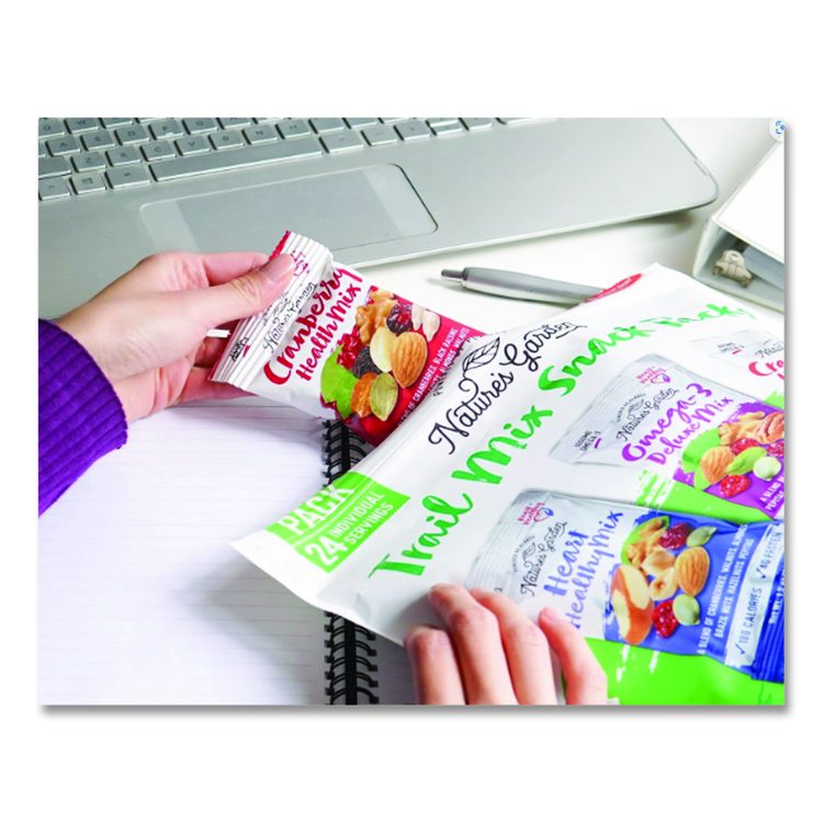 Healthy Trail Mix Snack Packs, 1.2 oz Pouch, 24 Pouches/Carton