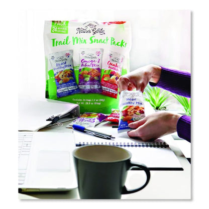 Healthy Trail Mix Snack Packs, 1.2 oz Pouch, 24 Pouches/Carton