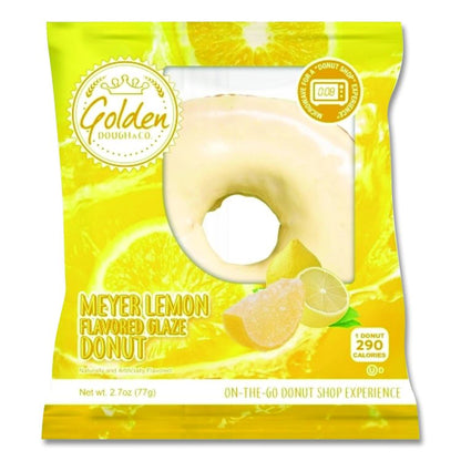 Meyer Lemon Glazed Donut, Lemon, 2.7 oz Individually Wrapped, 7 Donuts/Carton