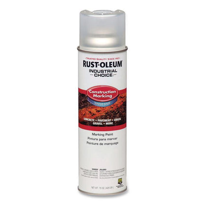 Industrial Choice M1400 System Water-Based Construction Marking Paint, Gloss Clear, 17 oz Aerosol Can, 12/Carton