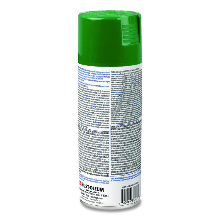 Painter's Touch 2X Ultra Cover Spray Paint, Gloss Meadow Green, 12 oz Aerosol Can, 6/Carton