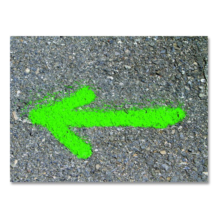 Industrial Choice M1400 System Water-Based Construction Marking Paint, Gloss Fluorescent Green, 17 oz Aerosol Can, 12/Carton