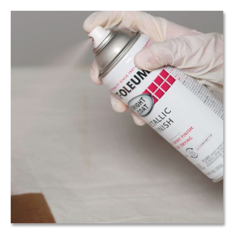 Stops Rust Bright Coat Spray Paint, Metallic Aluminum, 11 oz Aerosol Can, 6/Carton