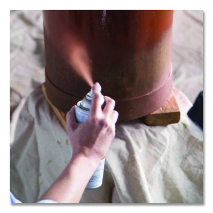 Stops Rust Spray Paint, Flat Rusty Metal, 12 oz Aerosol Can, 6/Carton