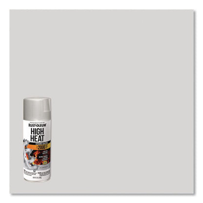 Automotive High Heat Enamel Spray Paint, Flat Aluminum, 12 oz Aerosol Can, 6/Carton