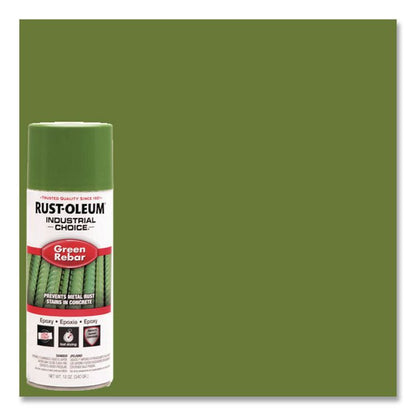 Industrial Choice RB1600 System Epoxy Spray, Gloss Green Rebar, 12 oz Aerosol Can, 6/Carton