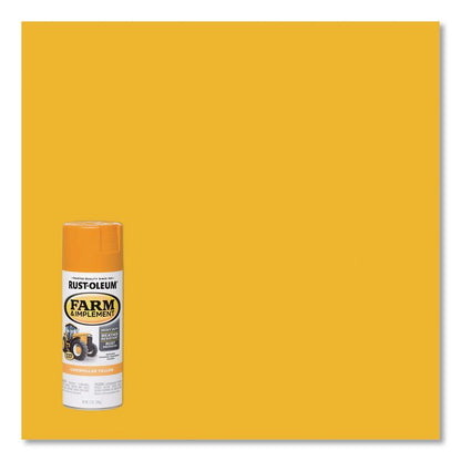 Specialty Farm and Implement Spray Paint, Gloss Caterpillar Yellow, 12 oz Aerosol Can, 6/Carton