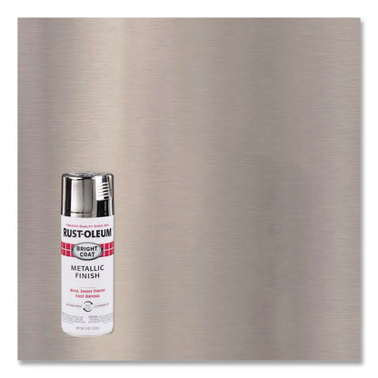 Stops Rust Bright Coat Spray Paint, Gloss Chrome, 11 oz Aerosol Can, 6/Carton
