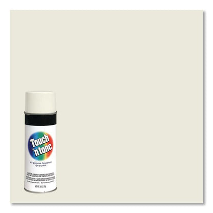Touch'n Tone Spray Paint, Gloss White, 10 oz Aerosol Can, 6/Carton