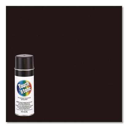 Touch'n Tone Spray Paint, Gloss Black, 10 oz Aerosol Can, 6/Carton