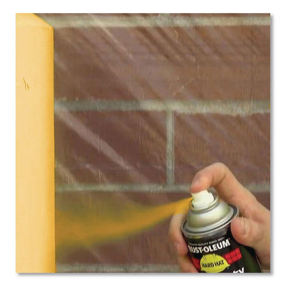 Hard Hat High Performance V2100 System Rust Preventive Enamel Spray Paint, Gloss Industrial Yellow, 15 oz Aerosol Can, 6/CT