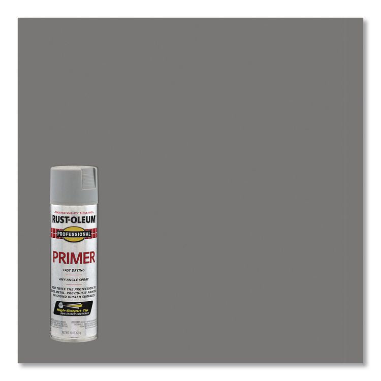 Professional Spray Paint, Flat Gray, 15 oz Aerosol Can, 6/Carton
