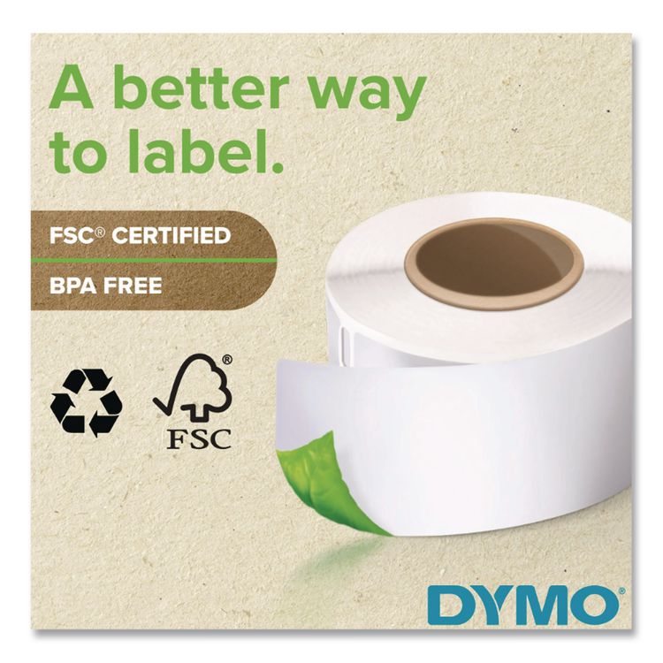 LabelWriter Address Labels, 1.12" x 3.5", White, 130 Labels/Roll, 2 Rolls/Pack