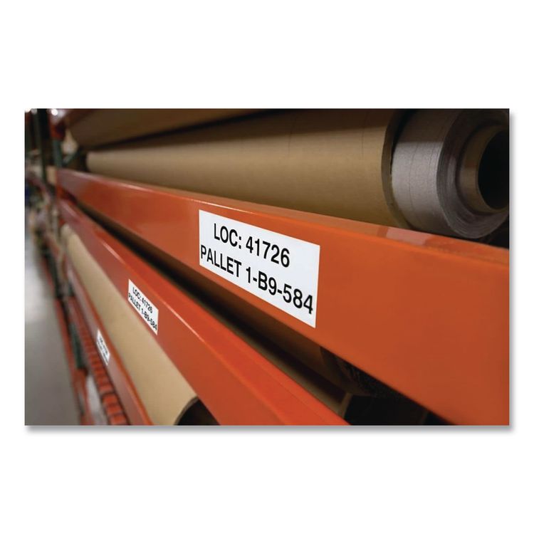 XTL All-Purpose Vinyl Labels, 2" x 24.6 ft, Black on White