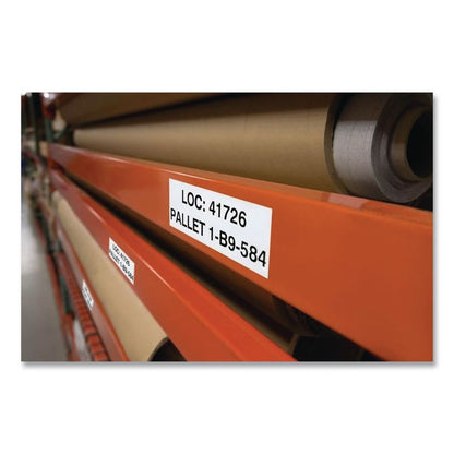 XTL All-Purpose Vinyl Labels, 2" x 24.6 ft, Black on White