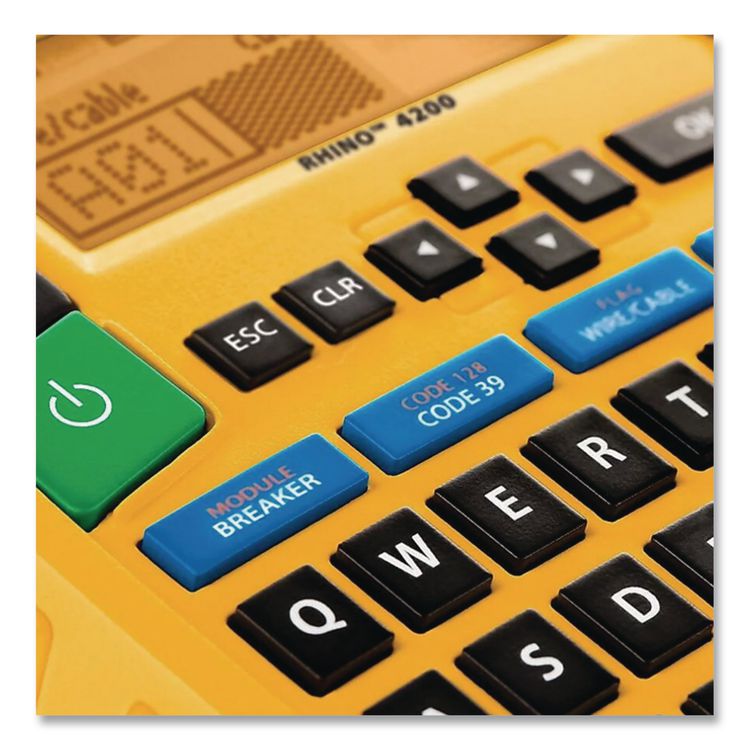 Rhino 4200 Basic Industrial Handheld Label Maker, 1 Line, 4.06 x 8.46 x 2.24