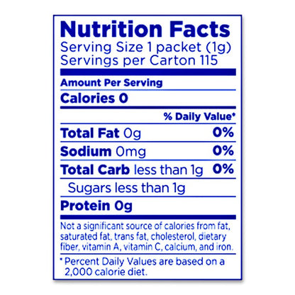 Zero Calorie Sweetener, 0.04 oz Packet, 2,000/Carton