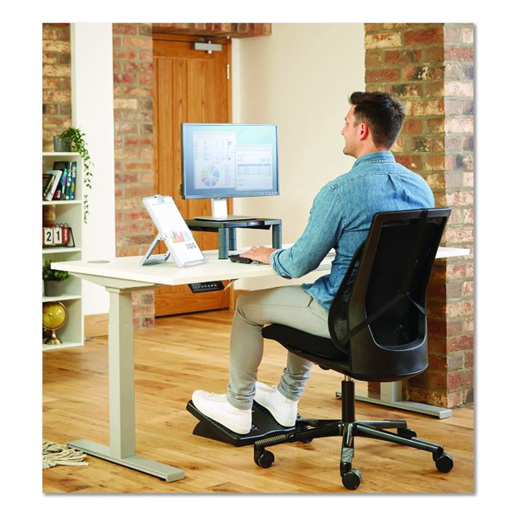 Non-Magnetic Desktop Copyholder, Holds Up to 125 Letter Size Sheets, Plastic, Platinum