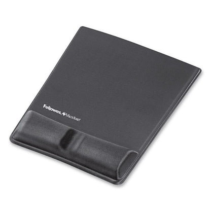 Memory Foam Wrist Support with Attached Mouse Pad, 8.25 x 9.87, Graphite