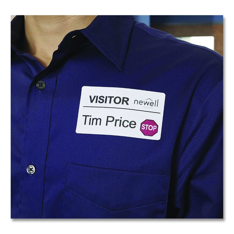 Visitor Management Time-Expiring Name Badges, Adhesive, 2.25" x 4", 250 Labels/Box