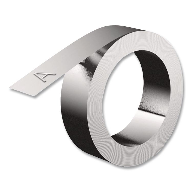 Rhino Metal Label Non-Adhesive Tape, 0.5" x 16 ft, Aluminum