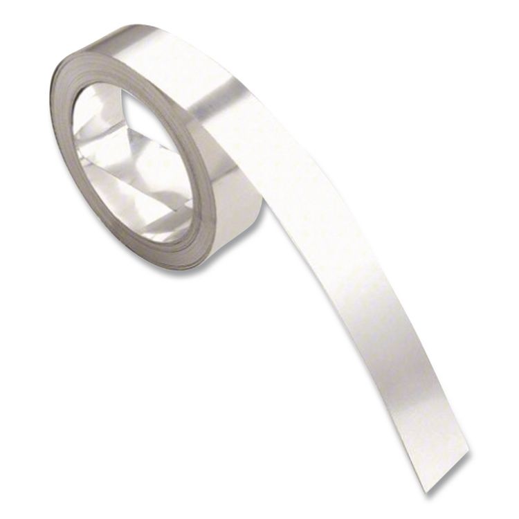 Rhino Metal Label Non-Adhesive Tape, 0.5" x 16 ft, Aluminum