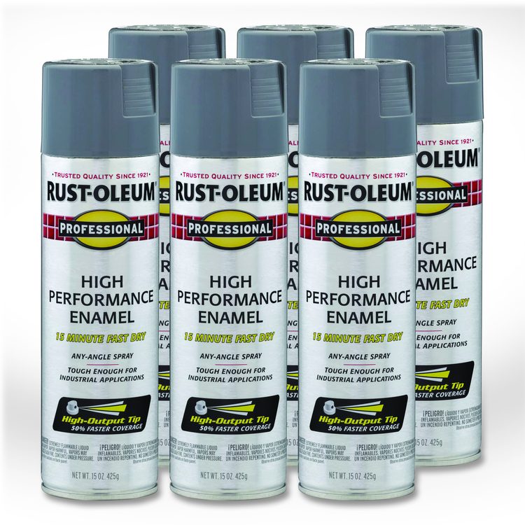 Professional Spray Paint, Gloss Dark Machine Gray, 15 oz Aerosol Can, 6/Carton