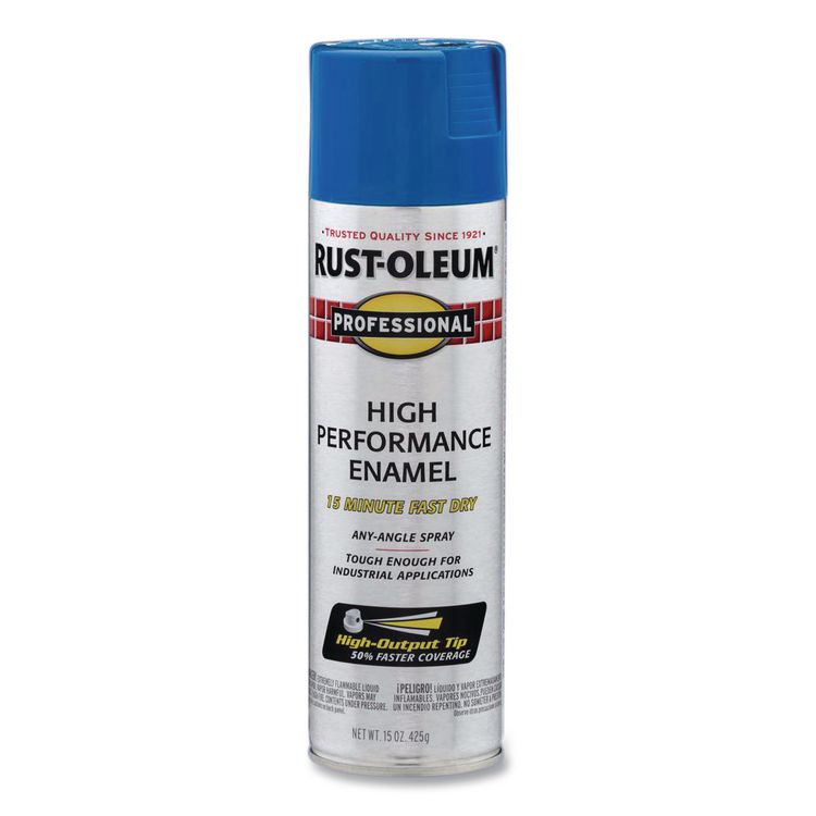 Professional Spray Paint, Gloss Safety Blue, 15 oz Aerosol Can, 6/Carton