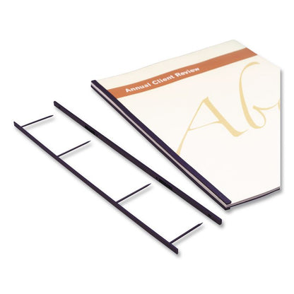 VeloBind Reclosable Spines for 11 x 8.5 Documents, 4 Pins, 1.25" (200-Sheet) Capacity, Blue, 25/Pack