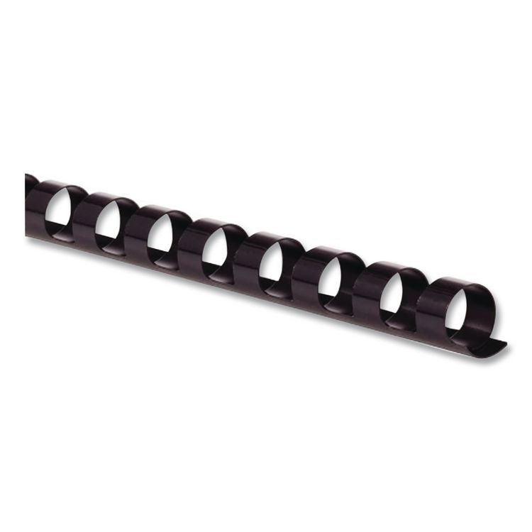 CombBind Standard Spines for 11 x 8.5 Documents, 19 Rings, 0.75" (160-Sheet) Capacity, Black, 100/Box