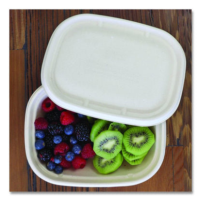 Fiber Lids for Fiber Containers, 8.9 x 6.9 x 0.4, Natural, Paper, 400/Carton