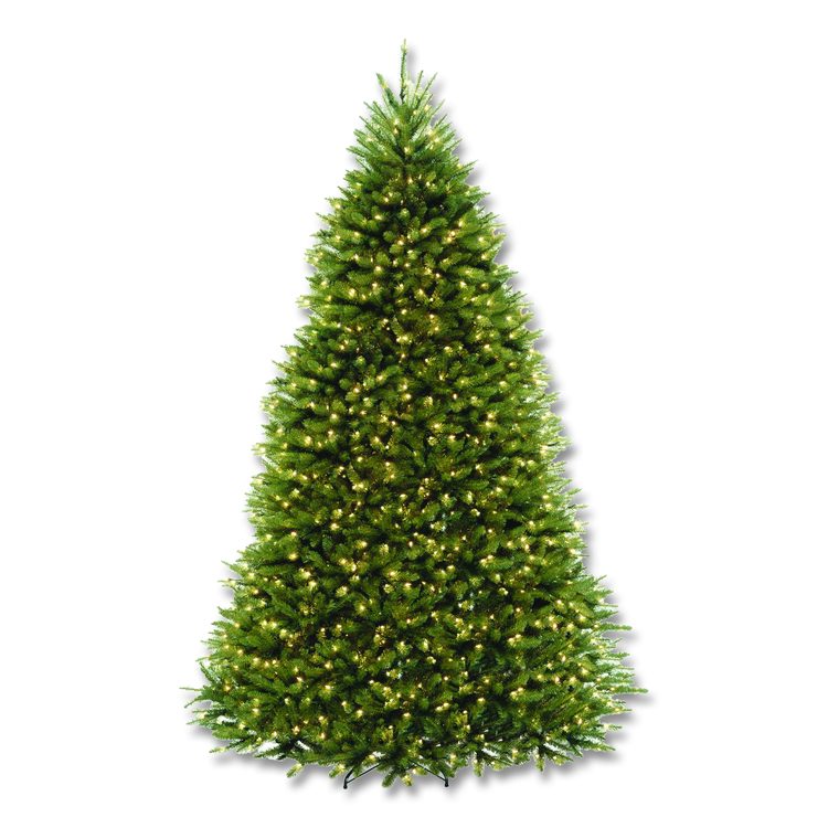 Pre-Lit Dunhill Fir Tree, 66" x 66" x 108", 900 Clear Lights, Green Tree, Green Tree Stand