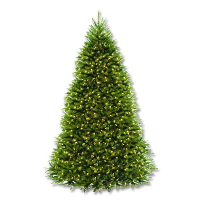 Pre-Lit Dunhill Fir Tree, 66" x 66" x 108", 900 Clear Lights, Green Tree, Green Tree Stand