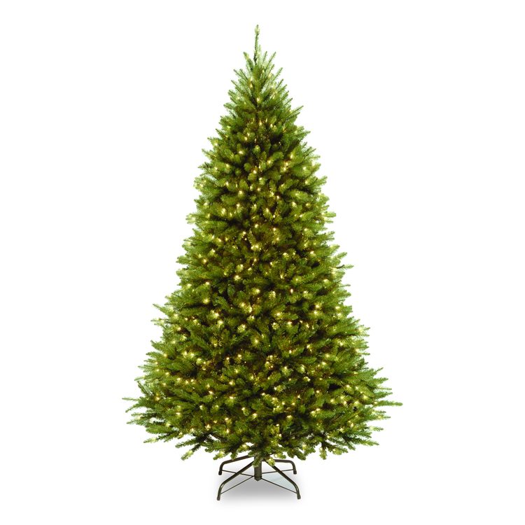 Pre-Lit Kingswood Fir Tree, 55" x 55" x 90", Green Tree, Green Tree Stand