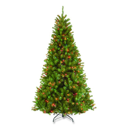 Pre-Lit North Valley Spruce Tree, 47" x 47" x 84", Green Tree, Green Tree Stand