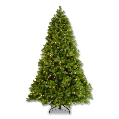 Pre-Lit Downswept Douglas Fir Tree, 59" x 59" x 90", Green Tree, Green Tree Stand