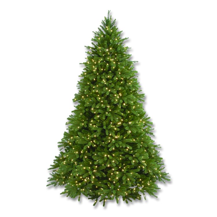 Pre-Lit Grande Fir Pencil Slim Tree, 78" x 78" x 108", Green Tree, Green Tree Stand