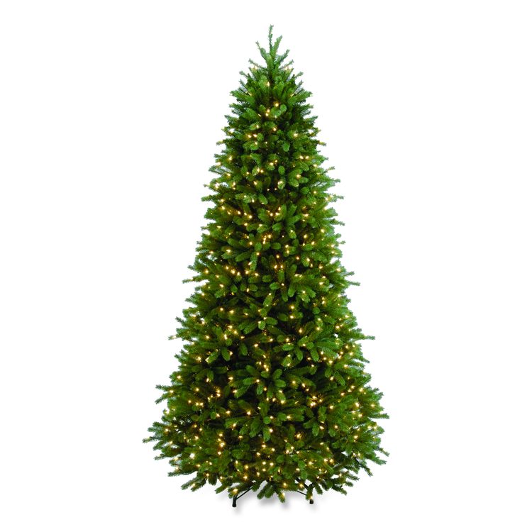 Pre-Lit Jersey Fraser Fir Slim Tree, 43" x 43" x 78", Green Tree, Green Tree Stand