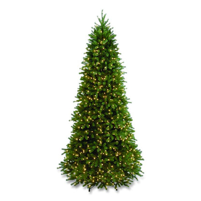 Pre-Lit Jersey Fraser Fir Slim Tree, 57" x 57" x 108", Green Tree, Green Tree Stand
