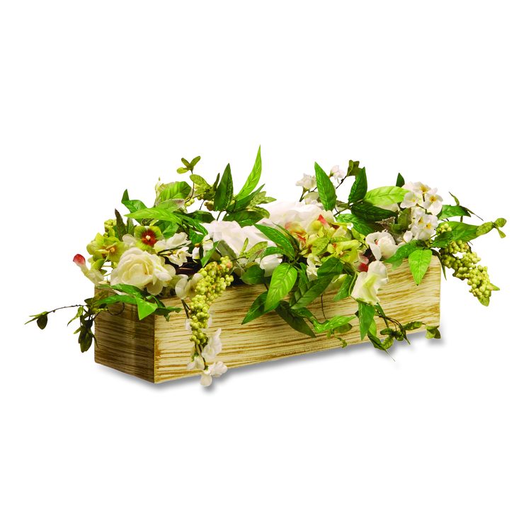 Spring Candleholder Table Decoration, 9" x 22" x 9", Cream