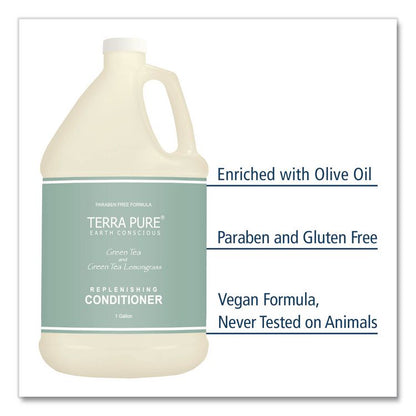 Terra Pure Conditioner Gallon, Green Tea Lemongrass Scent, 1 gal Bottle