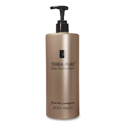 Terra Pure Body Wash Air Pump, Green Tea Lemongrass Scent, 16.23 oz Bottle