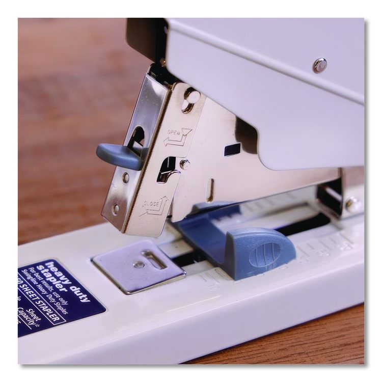 Deluxe Heavy-Duty Stapler, 160-Sheet Capacity, Platinum