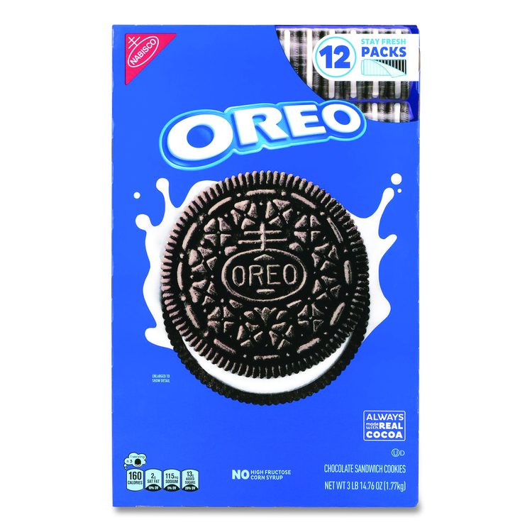 Cookies, Chocolate, 12 Individually Wrapped Sleeves, 3 lb 14.67 oz Box, 1 Box/Carton