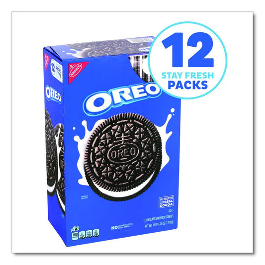 Cookies, Chocolate, 12 Individually Wrapped Sleeves, 3 lb 14.67 oz Box, 1 Box/Carton