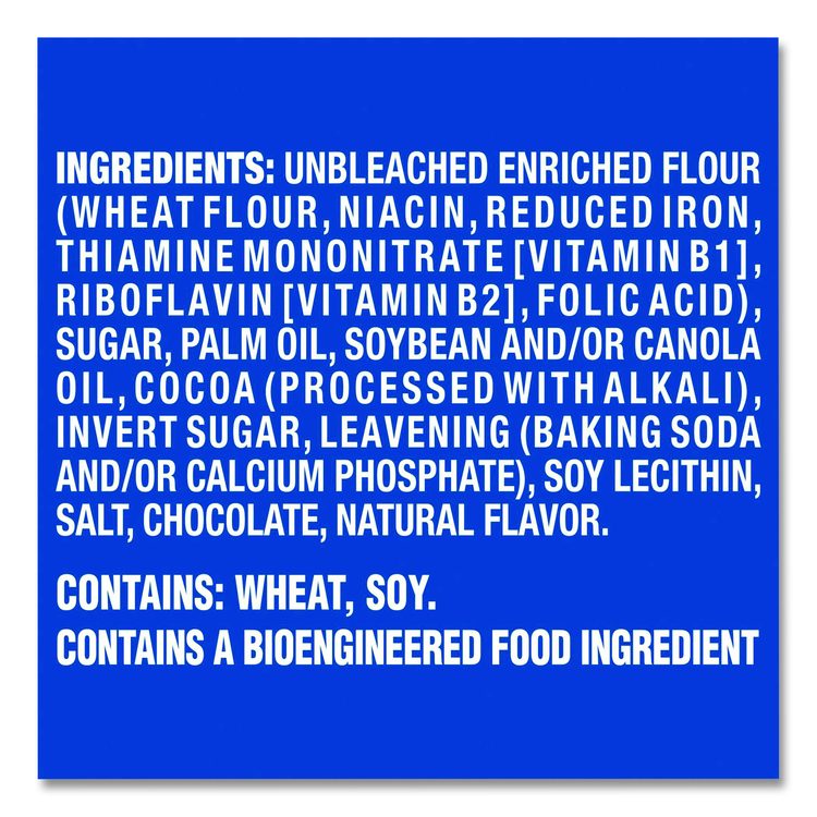 Cookies, Chocolate, 12 Individually Wrapped Sleeves, 3 lb 14.67 oz Box, 1 Box/Carton