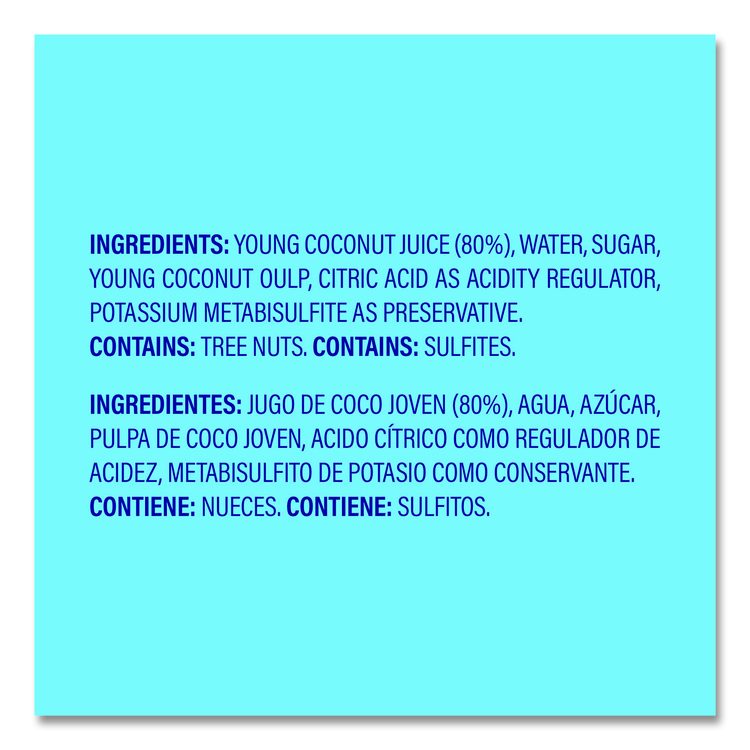 Coconut Water, Coconut, 17 oz Bottle, 12/Carton